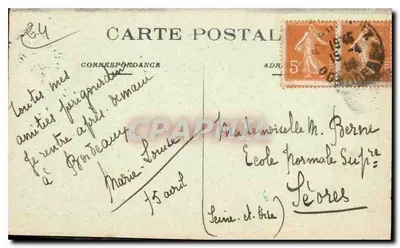 Périgueux — Ruínas das Arenas Romanas — editor Guillaume — Verso