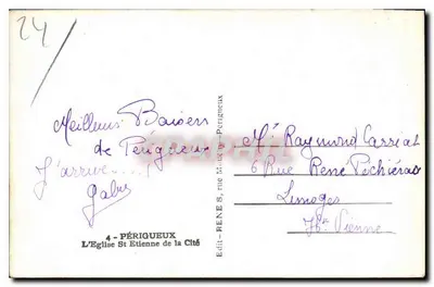 Kościół św. Etienne de la Cité — Périgueux — Wydawca 4-Périgueux — Rewers