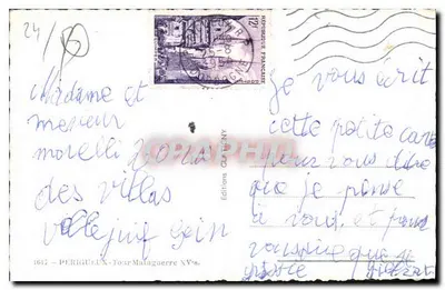 Périgueux — Torre Malaguère XV°s. — Uitgaven Glaisny — Achterkant
