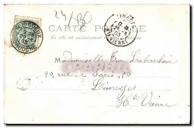 Périgueux - De Toren van Vésonne — uitgever Bons Causer, n°9 — Achterkant