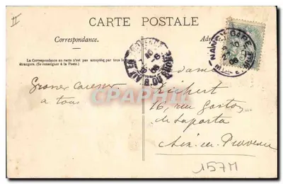 Nancy — widok z lotu ptaka Saint-Epvre i Starego Miasta, wykonany z Hotelu Miejskiego — La Lorraine Illustrée, nr 111 — Rewers