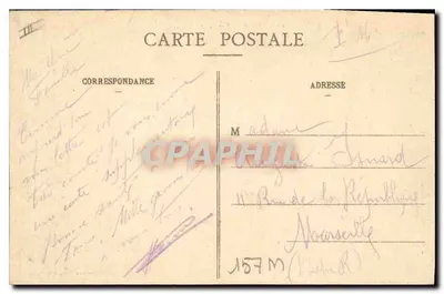 NANCY - Rue Saint-Georges — widok ulicy z tramwajem i sklepami — Imprimeries Réunies de Nancy, n° 92 — Rewers