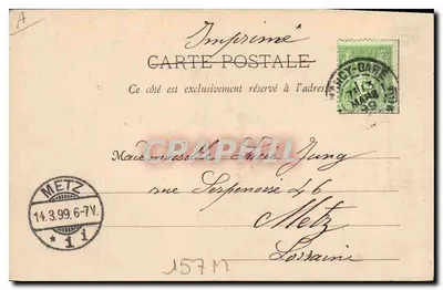 Fontaine Callot — Nancy — Maison des Magasins Fénin, Ed. — Verso