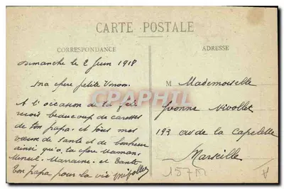 Nancy – Souvenir de Nancy – Imprimeries Réunies de Nancy, n° 289 — Rewers