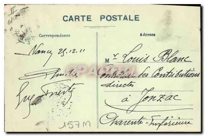 NANCY — Ogólny widok z miejsca wzniesienia — Drukarnie Fleures, Nancy — Rewers