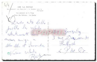 La Baule — Ogólny widok plaży i kasyna — Réal-Photo — Rewers