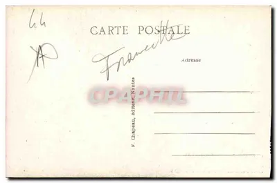 La Baule-sur-Mer (Loire-Inf.) — Vestigios de la antigua iglesia de Escoublac enterrada en las arenas a finales del siglo XVIII — F. Chapeau, editor Nantes — Reverso