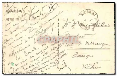 La Baule — A estação — Bilhete postal antigo n°12, editor A.P.A. — Verso
