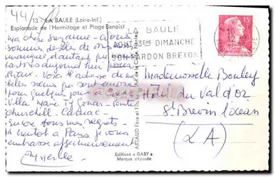 La Baule — Esplanada Hermitage i plaża Benoist — Wydawnictwo Gaby — Rewers