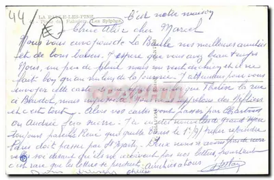 Place des Palmiers, La Baule-les-Pins — wydawca Rosy, nr 44 — Rewers
