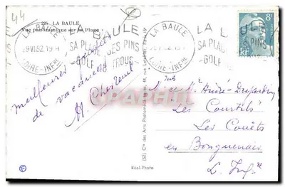 La Baule — Widok panoramiczny na plażę — Cap — Rewers