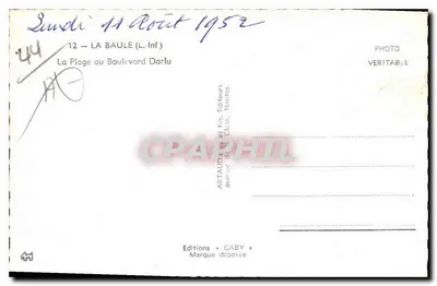 La Baule — Plaża przy Alei Darlu — Wydawnictwo Gaby — Rewers