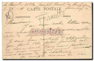 La Baule - Boulevard Darlu — vista das casas no final dos anos 1900 — Coleção T. H. - 308 — Verso