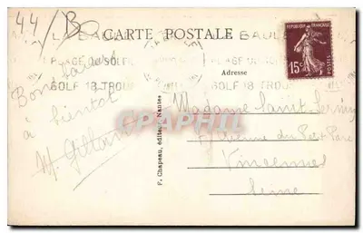 La Baule-sur-Mer (Loire-Inf.) — Esplanada Kasyna przed Hermitażem — F. Chapeau, wydawca — Rewers