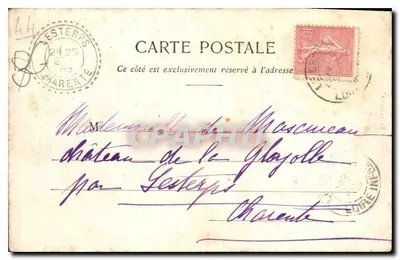 Le Bourg-de-Batz — Uma Onda contra o cais — Edição A. Mourat, Nantes — Verso