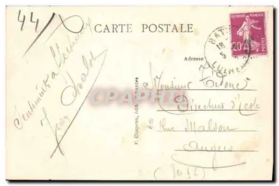 Batz-sur-Mer (Loire-Inf.) — A Bale do Grand-Mathieu — F. Chapeau, editor Nantes, n°5 — Verso