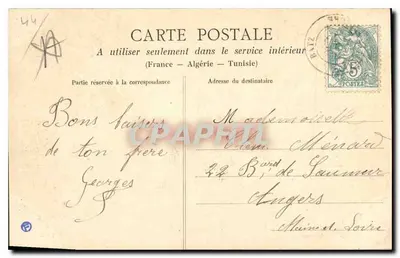 Le Bourg-de-Batz (Loire-Inférieure) — Wnętrze kościoła — wydawca L. T. 680 — Rewers