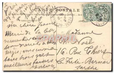 Estatua del Perro de Montargis — Jardín del Hôtel-de-Ville — editor anónimo, n° 655 — Reverso
