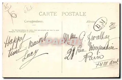 Bilhete postal antigo Châtillon Coligny Loiret Les Arcades et la Terrasse — Verso