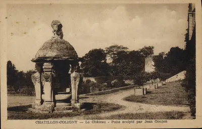 Chatillon-Coligny — O Castelo — Poço esculturado por Jean Goujon