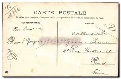 Châtillon-Coligny (Loiret) - O Inferno — Coleção L. Marchand, Sully-sur-Loire — Verso