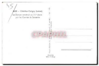 Châtillon-Coligny — O Torreão do Século XII — E. Mugney — Verso
