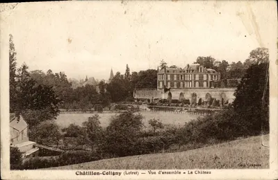 Châtillon-Coligny (Lot) — Vista geral — O Castelo — Coll. Crapéan