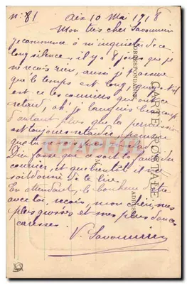 Aix-en-Provence — Katedra św. Zbawiciela — Główne wejście z XV wieku — F. M. Massot, papeteria — Rewers
