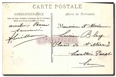 Marseille — Pałac Longchamp — Fotografia E. Lacour — nr 7 — Rewers