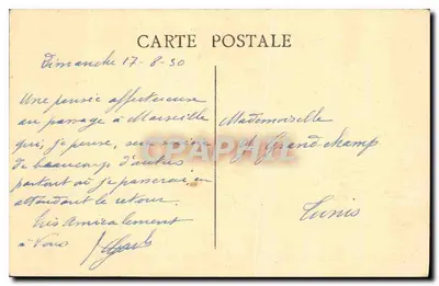 Marseille — La Corniche — wydawca nieodczytalny — Rewers