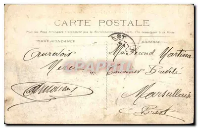 MARSEILLE — Wejście do Starego Portu i Mostu Przewozowego — L.R. — Rewers