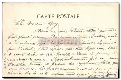Marselha — Forte Saint-Jean e a Catedral através dos aloés — Editor P. D. n° 1595 — Verso