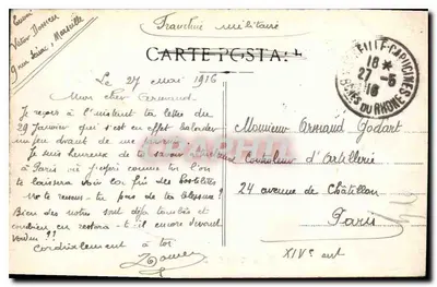 Marseille — Cours Belzunce — tramwaj n°637 — wydawca nieznany — Rewers