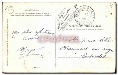 Marne — widok panoramiczny — Imprimerie Artistique, 52 rue Nitre-tame des Champs, Paryż — Rewers