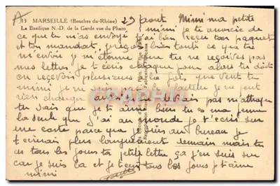 De Basiliek N.-D. van de Wachtpost gezien vanaf de Leuchttoren — Marseille — uitgever J. Son, n°13 — Achterkant