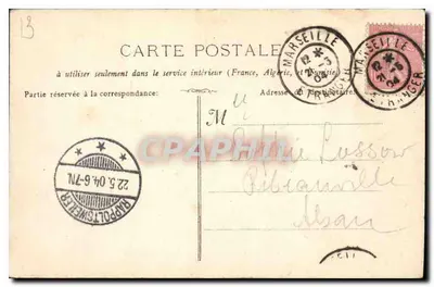 Marseille - De Poort van Aix — uitgever G. M. 27 — Achterkant