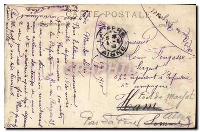 Marseille - Prefektura — widok prefektury z tramwajami — wydawca: J. Baux, wyd. Marseille, nr 27 — Rewers