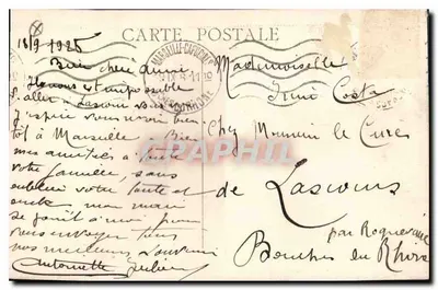 Marseille — O Quai do Porto e Rue de la République — editor não identificado — Verso
