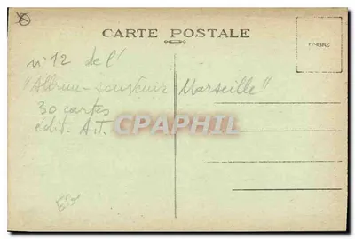 Marselha — O Quai do Porto e Rue de la République — A.T. n°55 — Verso