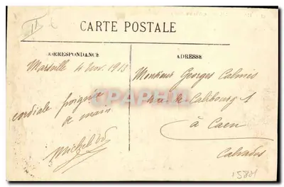 Marsella — El Vieux Port — Editor no identificado, n. de serie 69 — Reverso