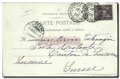 Marsiglia - Porto Vecchio & N.D. della Guardia — Fototipo LACOPR — Verso