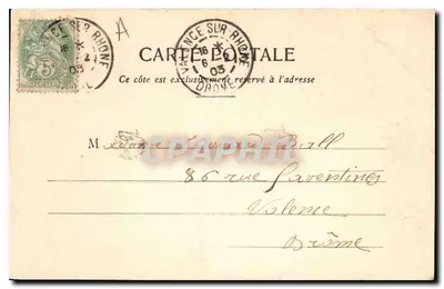 Valence - Jardins do Champ de Mars — Coleção P. P., Valence, n° 138 — Verso