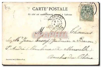 Valence — Brug van de Rhône — Grote Winkels van de Nieuwe Galerijen — Achterkant