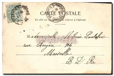 Valence - Bulwar Bancel — widok fontanny i budynków — wydawca Bartéléony, nr 1 — Rewers