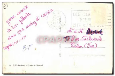 Drzwi Świętego Marcela — Die (Drôme) — wydawca Cap — Rewers