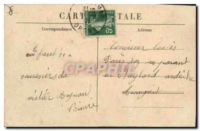 Castello di Mazères — M. Loubet, ex Presidente della Repubblica — Papeterie Chapuis, Montélimar — Verso