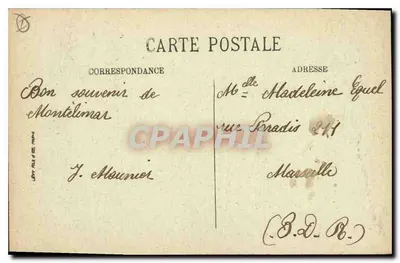 Montélimar — Um Canto do Lago — LL — Verso