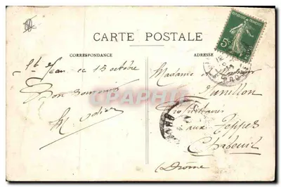 Saint-Jean-en-Royans — Urząd Miasta — Stara pocztówka — Rewers