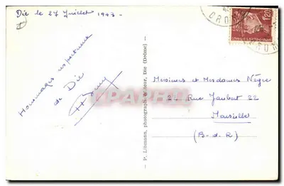Die (Drôme) — Catedral de Nossa Senhora — P. Ilbmann, editor — Verso