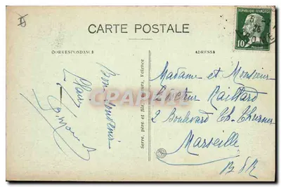 Valence - Bulwar Maurice Clerc - Monumentalna Fontanna — wydawca nieznany, n° 14 — Rewers